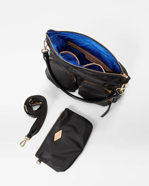 MZ Wallace Chelsea Hobo Black Lacquer