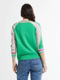 Zaket & Plover Stripe Trim Cardigan