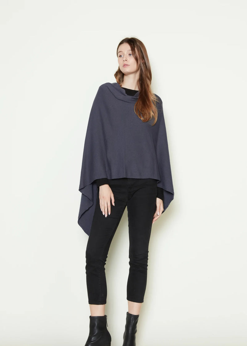 Look by M Triangle Poncho - Charcoal Final Clearance