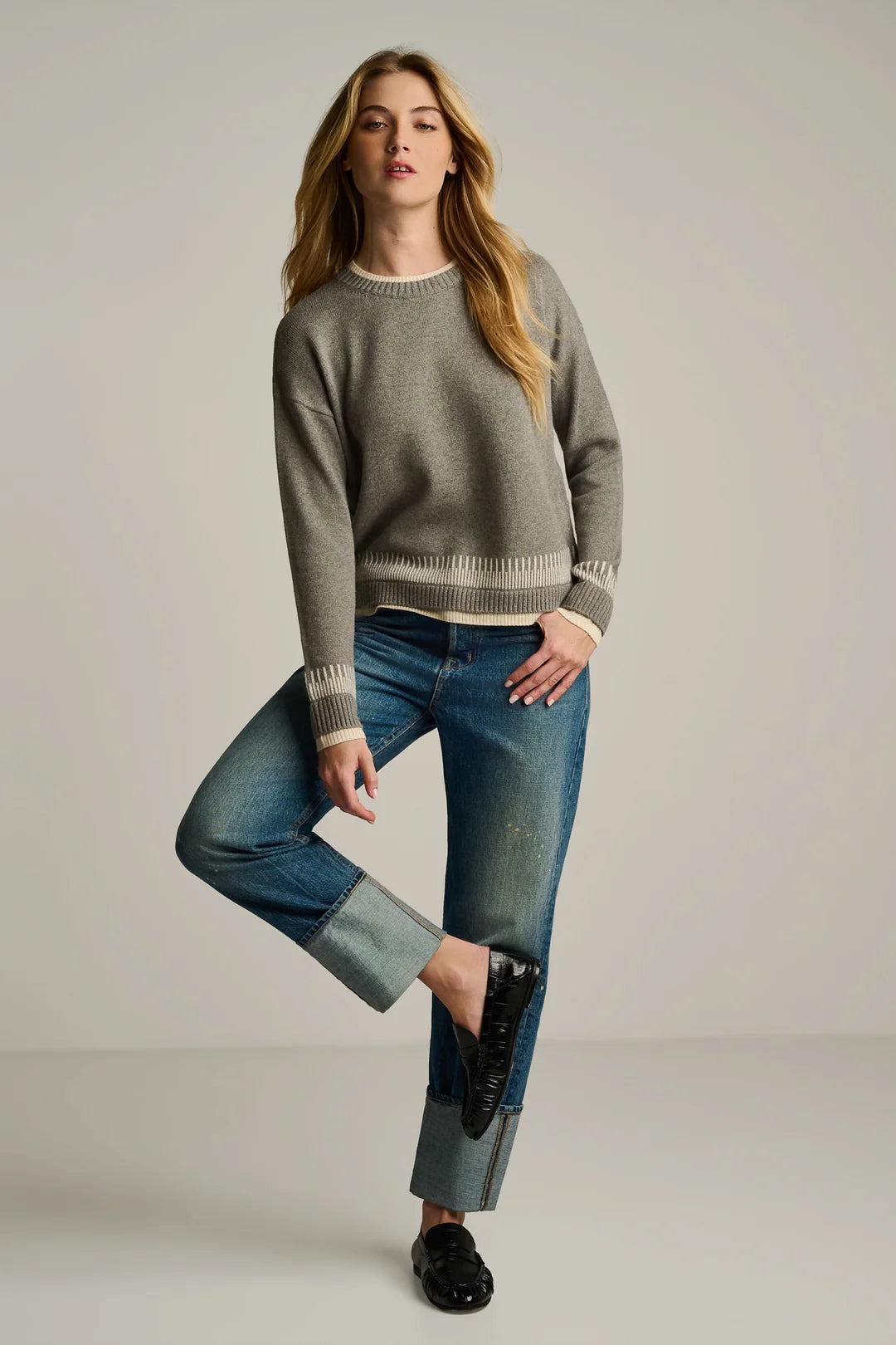 Lisa Todd Point Taken Contrast Crew Sweater