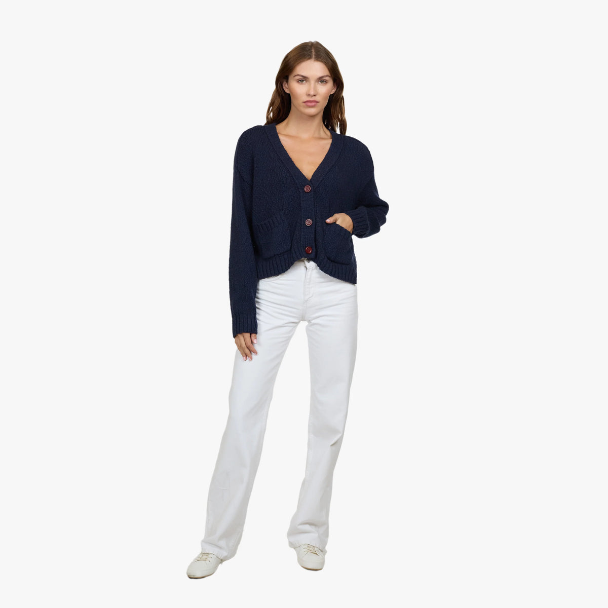 Autumn Cashmere Cropped V-Neck Cardigan