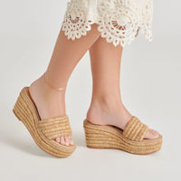 Dolce Vita Throne Wedges Light Natural Raffia