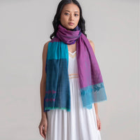 Sadhu Collective Silk Wool Jamdani Scarf