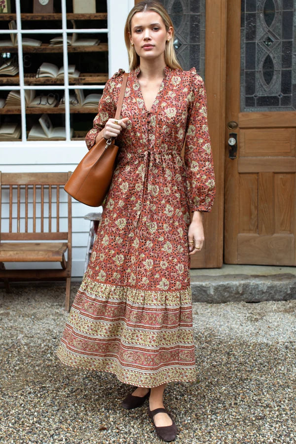 Emerson Fry Vintage Floral Stripe Dress