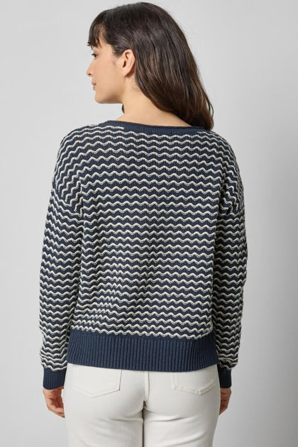 Lilla P Zig Zag Boucle Sweater