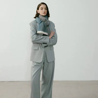 Vintage Stripe Contrast Knit Scarf