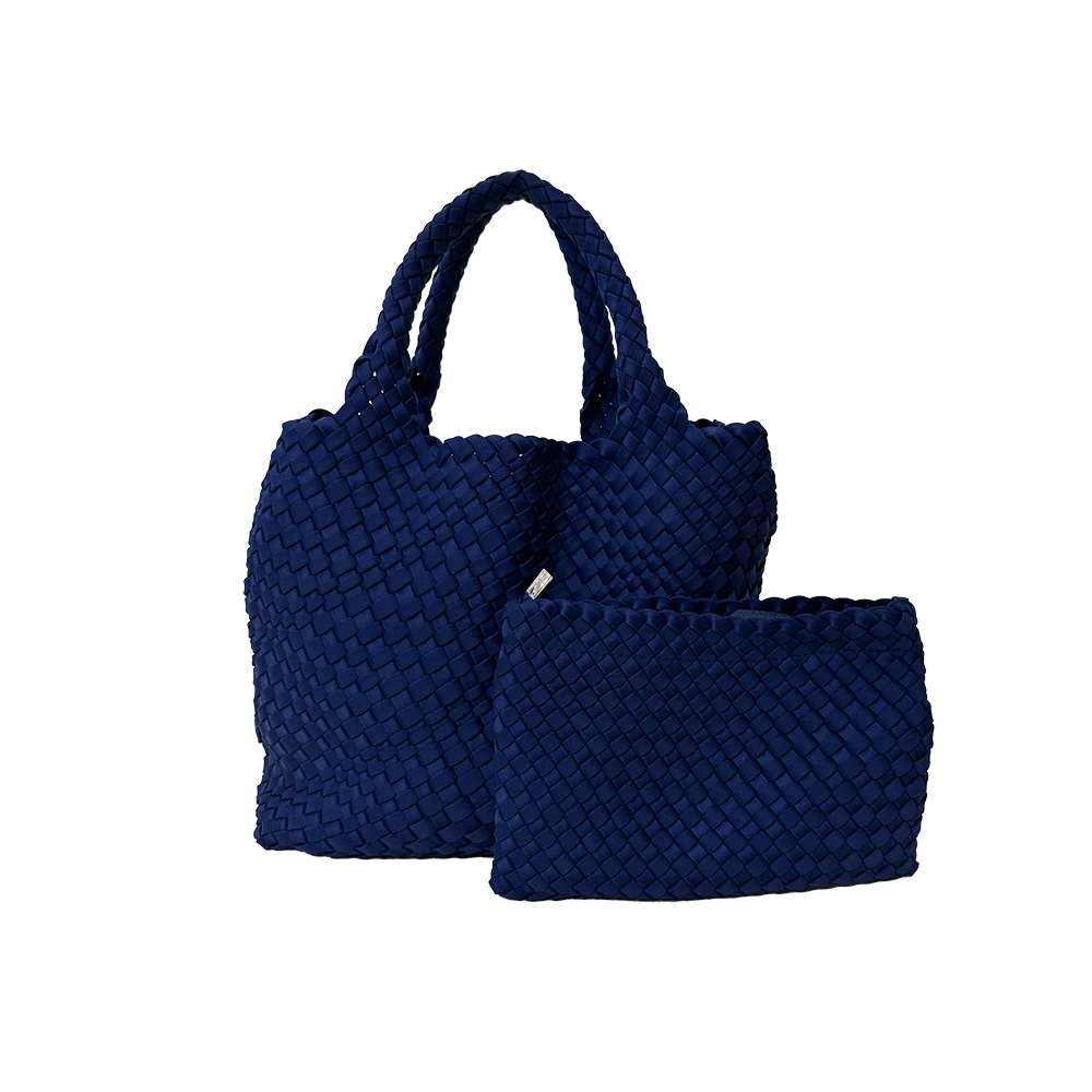 Ahdorned Lily Woven Neoprene Tote with Pouch