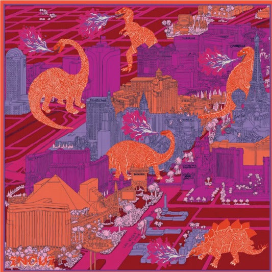 Inoui Editions Caree Vegas Red Scarf