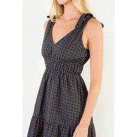 THML Tie Strap Circle Print Dress