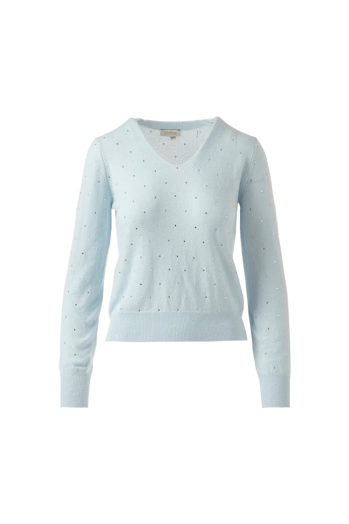 Kinross Cashmere Crystal V-Neck Sweater