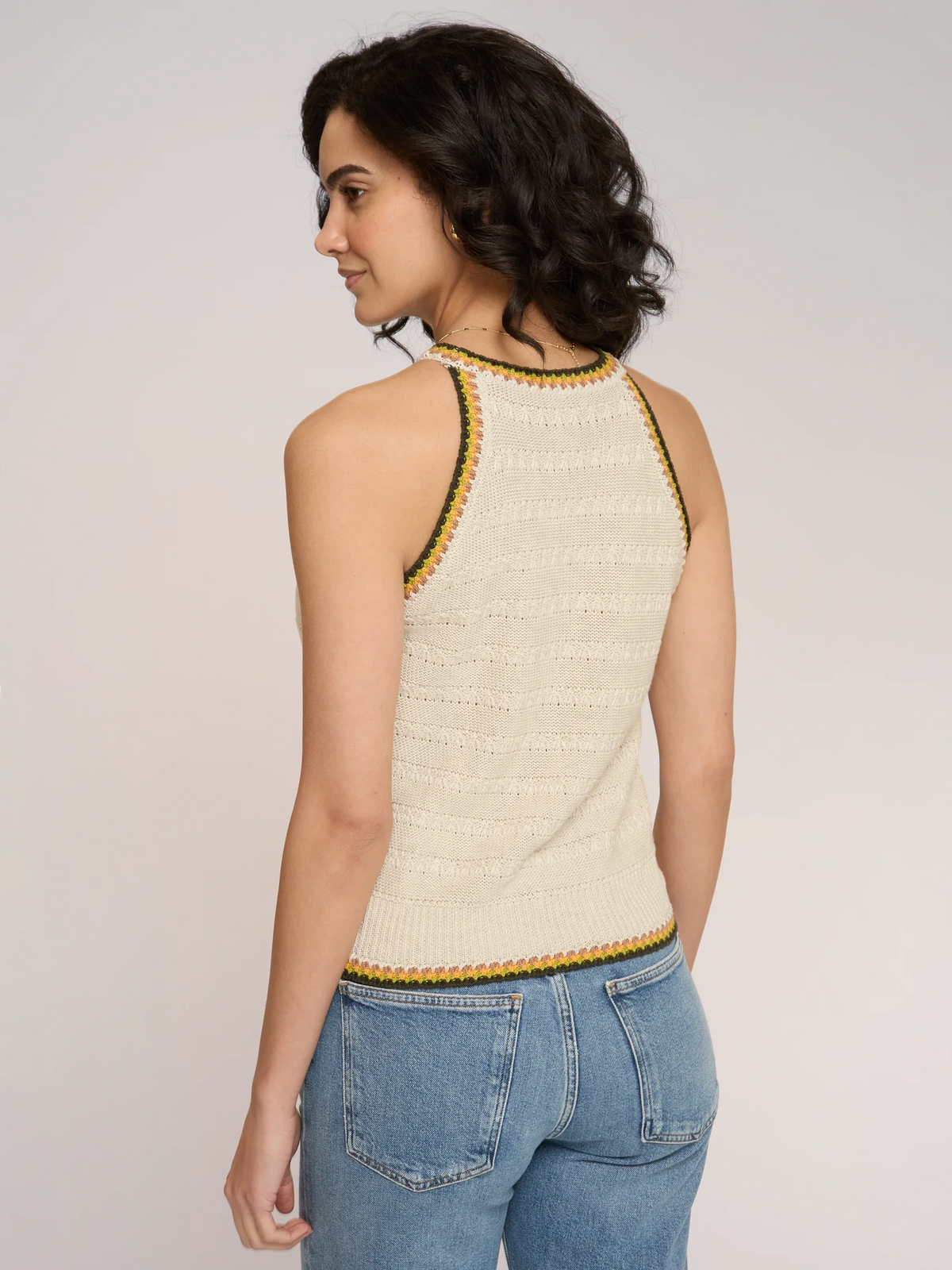 Autumn Cashmere Halter Top Stitch Borders