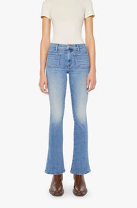 Mother Denim Patch Pocket Weekender Poppin Wheelies Jean