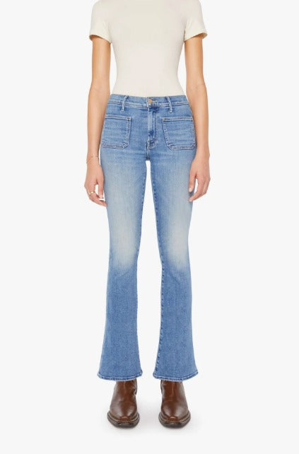 Mother Denim Patch Pocket Weekender Poppin Wheelies Jean