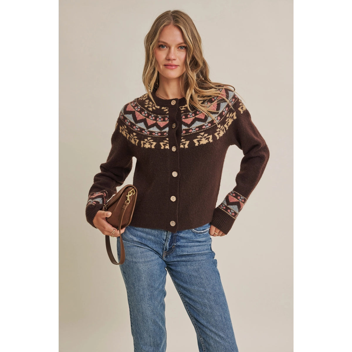 In February Nordic Fair Isle Cardigan