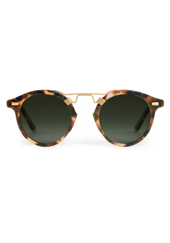 Krewe St. Louis Tuscan Tortoise 18K Polarized Sunglasses