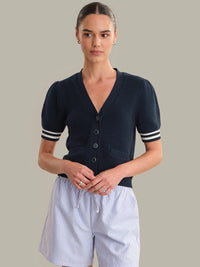 525 America Avalon Puff Sleeve Cardigan