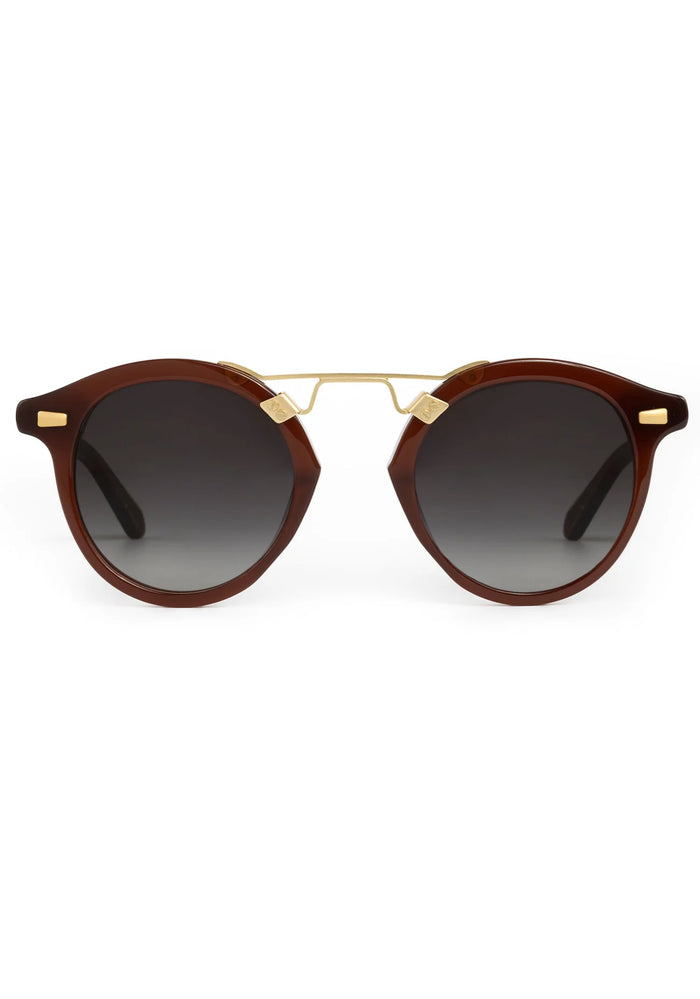 Krewe St. Louis II Espresso 18k Sunglasses