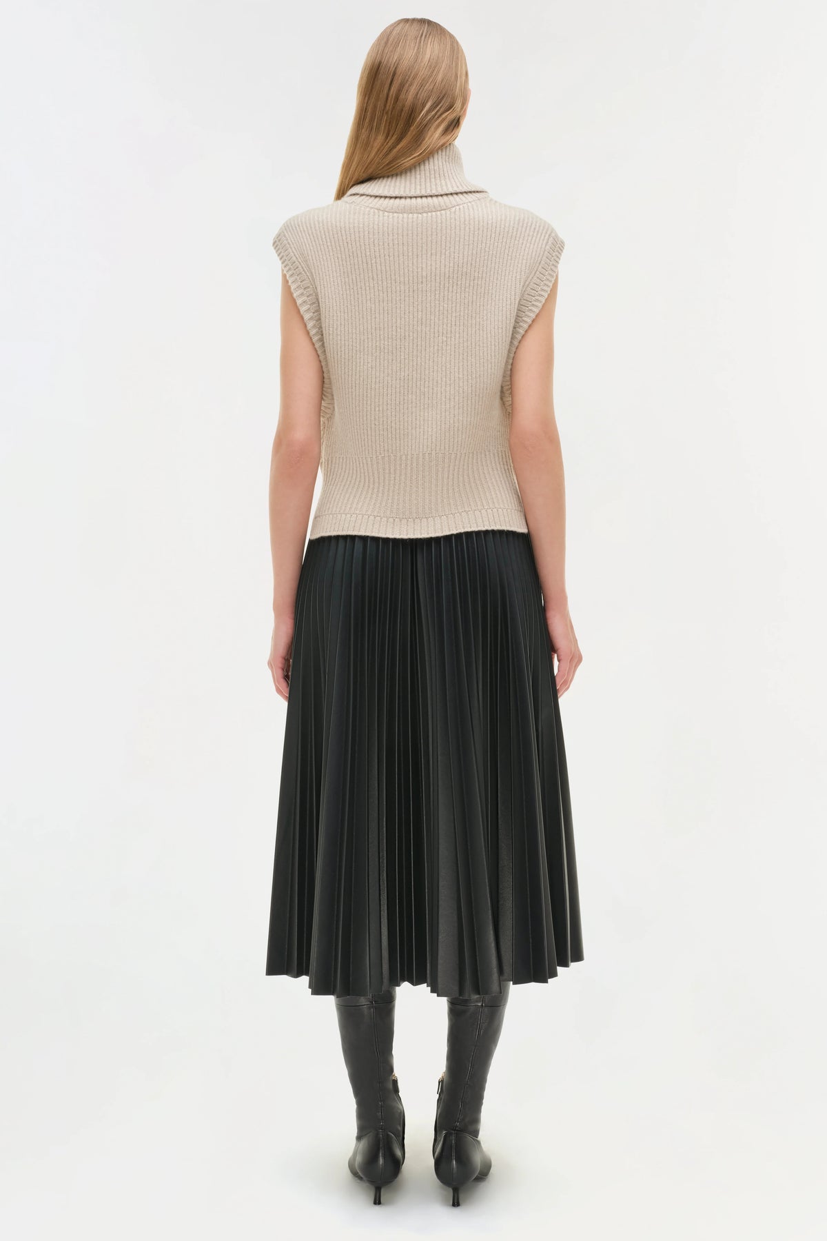 Simkhai Kezia Vegan Leather Midi Skirt