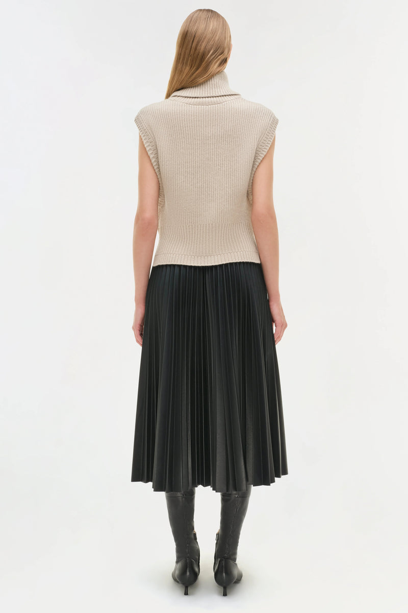 Simkhai Kezia Vegan Leather Midi Skirt