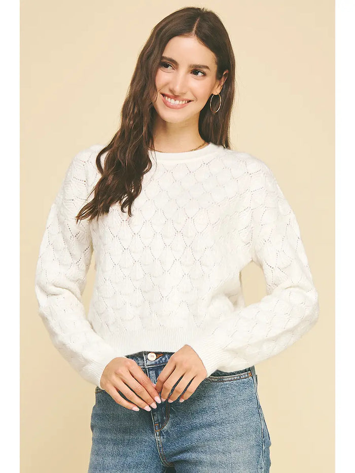Pinch Textured Knit Sweater