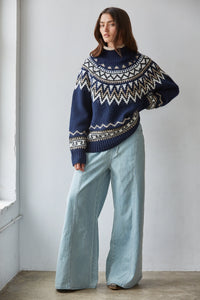 By Together Fair Isle Mockneck Sweater