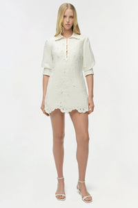 Simkhai Freya Embroidered Linen Mini Dress