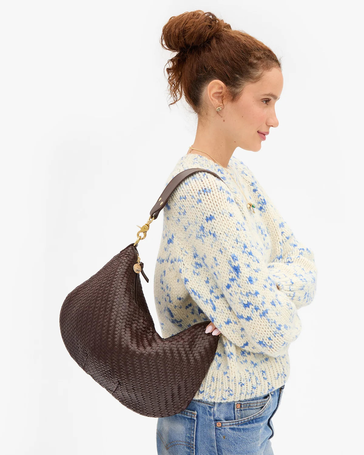 Clare V Moyen Messenger Chocolate