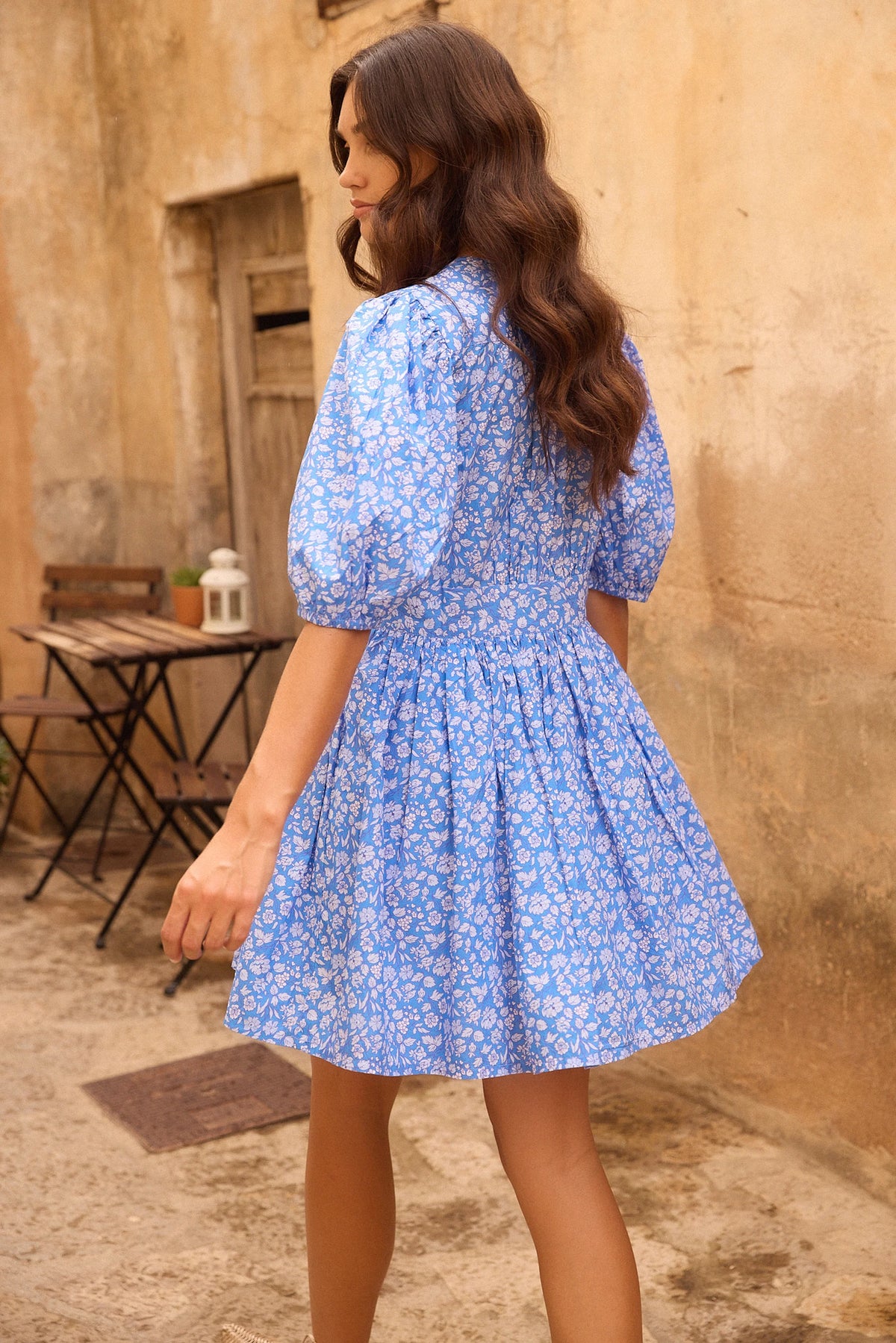 mini blue floral dress Picking Flowers - White and Blue, Large | Hazel and Olive while hidden side seam pockets make it as practical as it is pretty Blue Floral Mini Dress -
