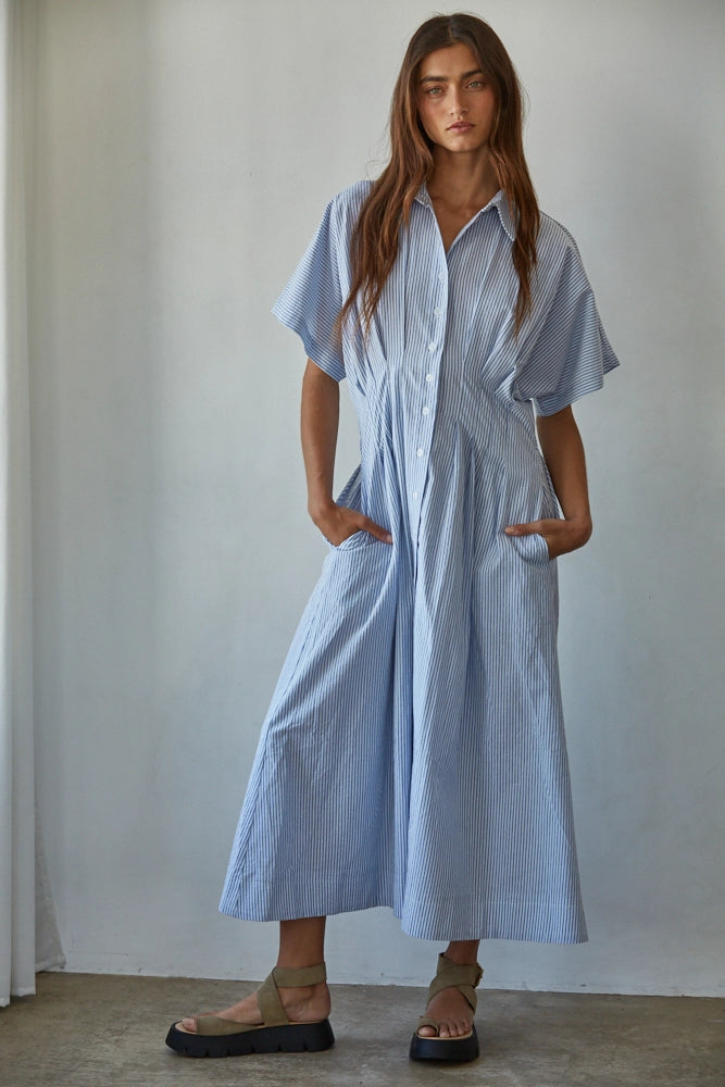 By Together Pleated Flare Dress