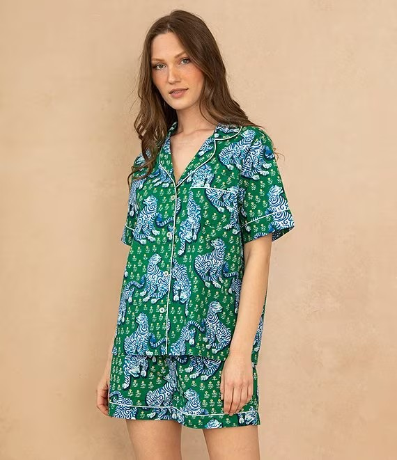 PrintFresh Tiger Queen Shorty PJ Set
