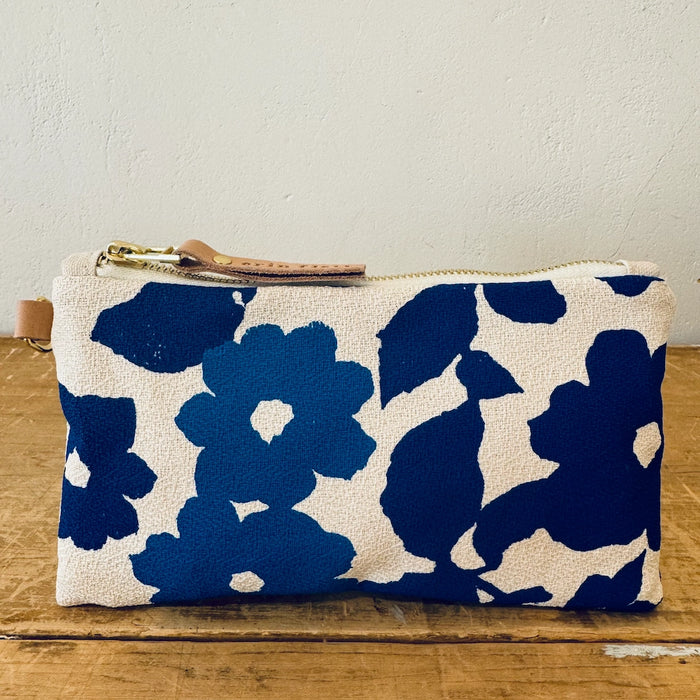 Erin Flett Anita Blue Floral Wristlet