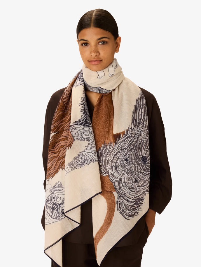 Inoui Editions Toutou Motif Scarf