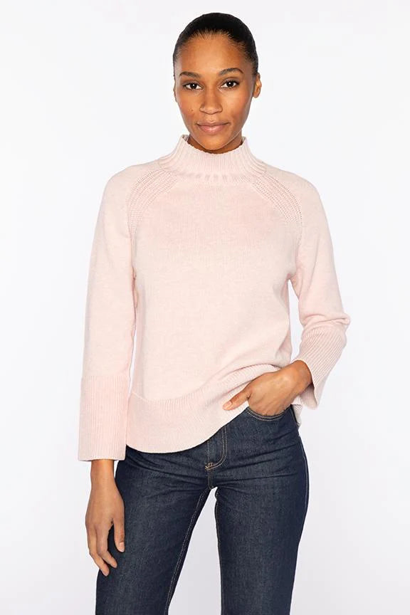 Kinross Cashmere Easy Rib Funnel Sweater
