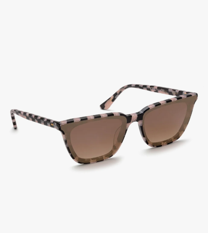 Krewe Bowery Nylon Harlequin Mirrored Sunglasses