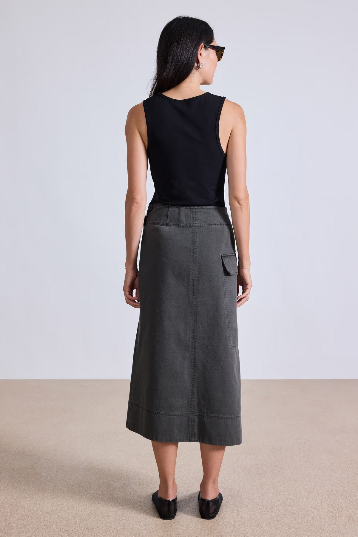 Apiece Apart Lassi Midi Cargo Skirt