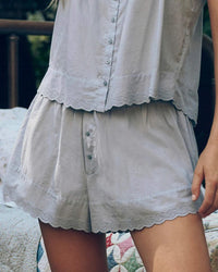 The Great Eyelet Tap Short Washed Rose