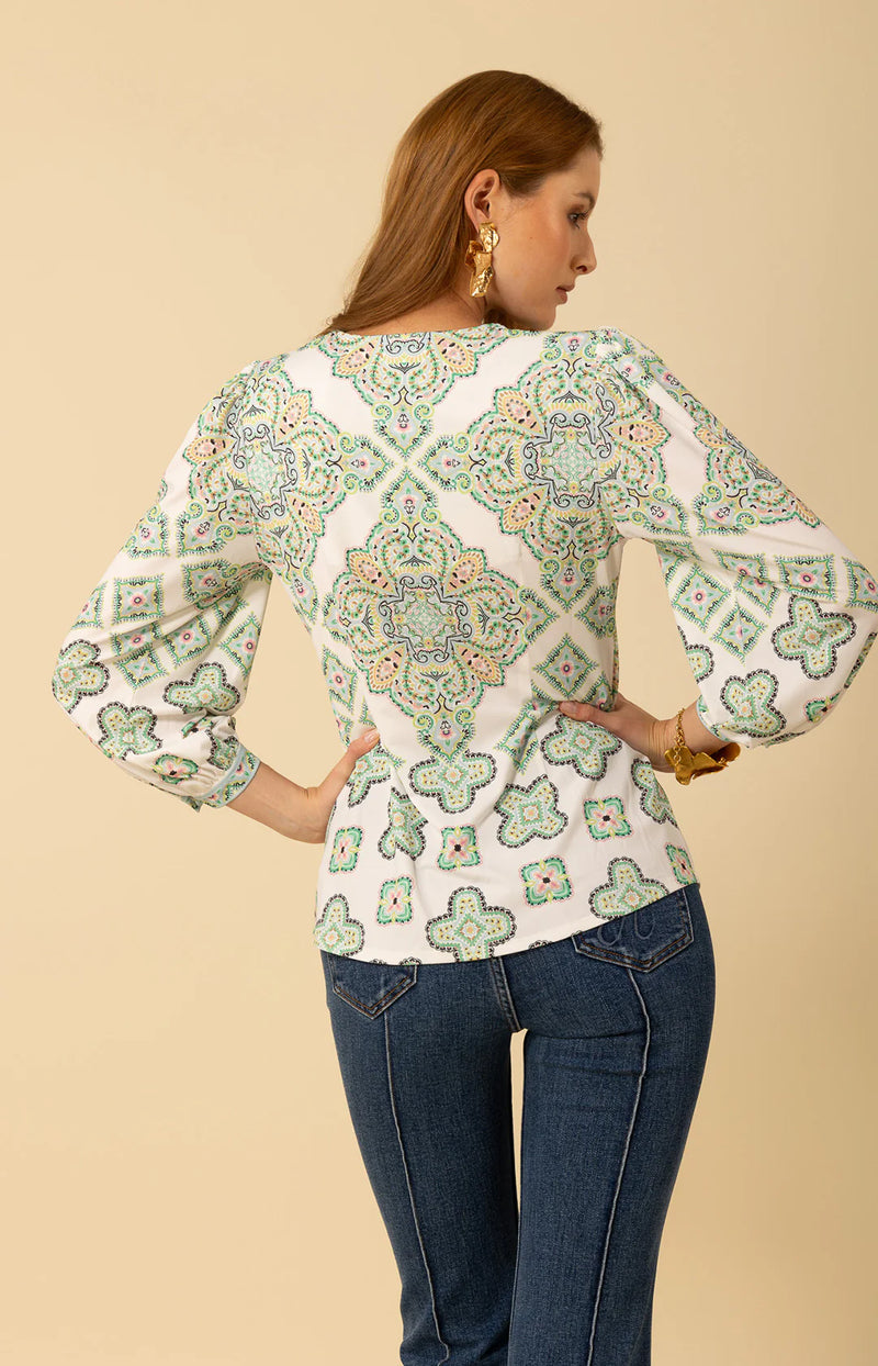 Hale Bob Kataleya Medallion Print Top