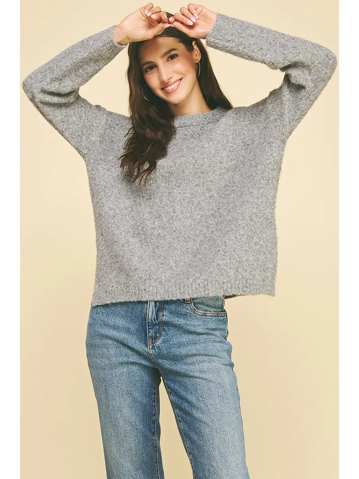 Pinch Soft Yarn Crew Sweater