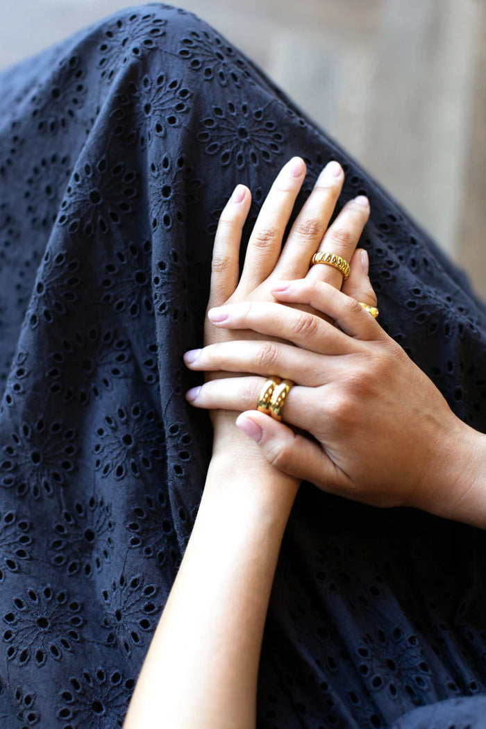 Emerson Fry Wide Hem Eyelet Skirt