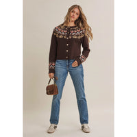 In February Nordic Fair Isle Cardigan