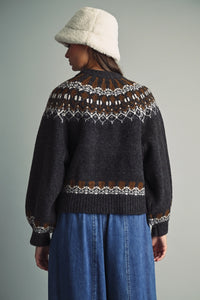 Miou Muse Nordic Fair Isle Jacquard Sweater