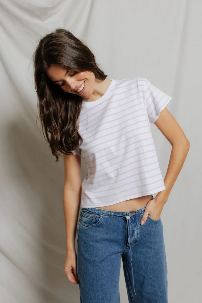 PerfectWhiteTee Everett Stripe Tee