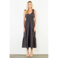 THML Tie Strap Circle Print Dress