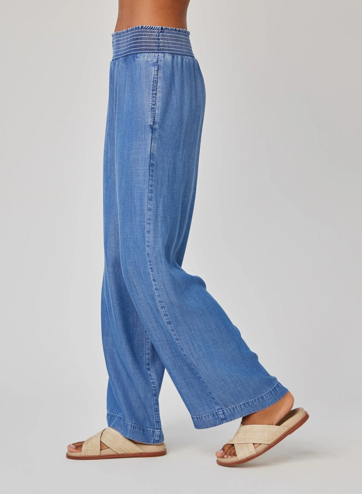 Bella Dahl Smocked Waist Wide Leg Pant