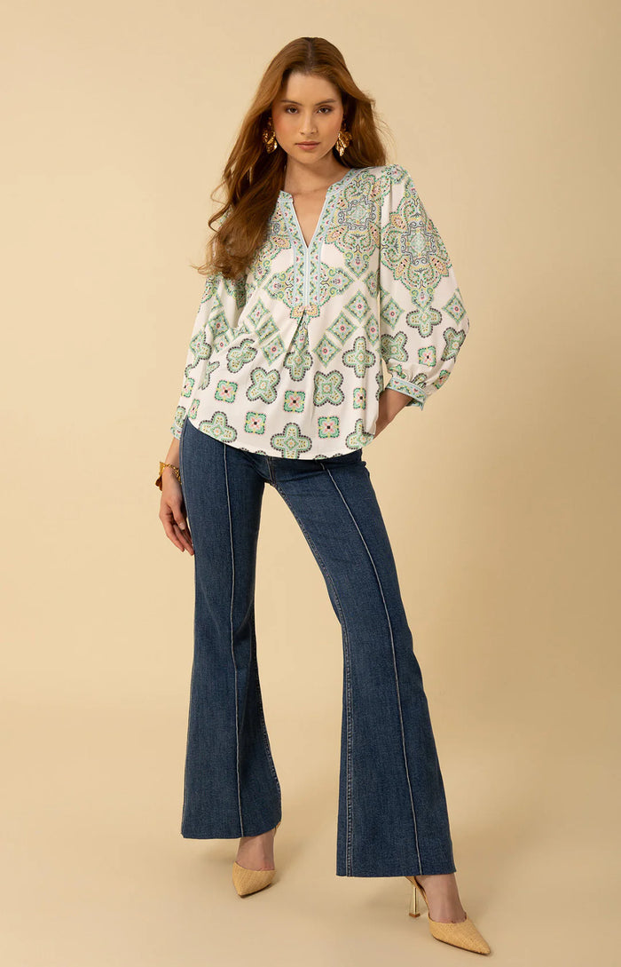 Hale Bob Kataleya Medallion Print Top