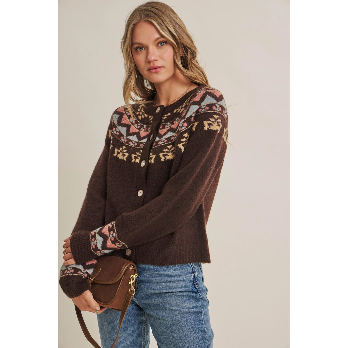 In February Nordic Fair Isle Cardigan