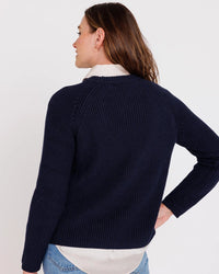 Pura Cashmere Cotton Fisherman Sweater