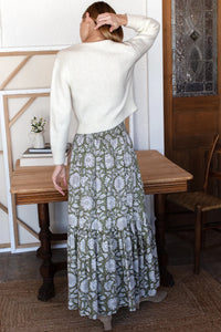 Emerson Fry Shirred Arles Gothic Print Skirt