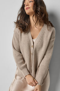 Lilla P Cashmere Side Vent Cardigan