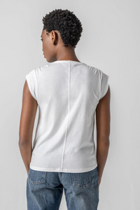 Lilla P Shirred Shoulder Tee